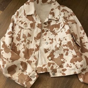 Alter’d State Crowprint Button Up Jean Jacket